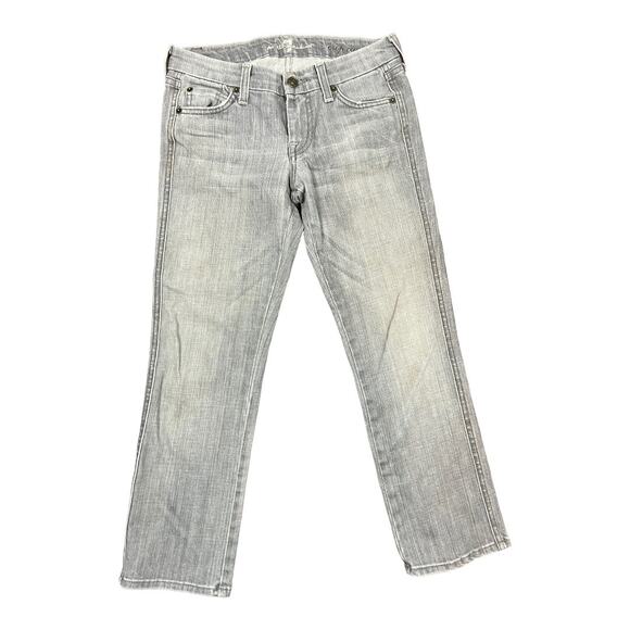 7 for all Mankind Crop carol Jeans Gray Womens 25 - Picture 1 of 8